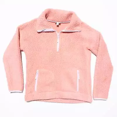 Buy J. Crew Sherpa Fleece Teddy Jacket Women's XS Pink Half-Zip Pullover Polartec • 14.16£