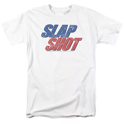 Buy Slap Shot Blue & Red Logo T-Shirt Sizes S-3X NEW • 20.59£