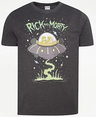 Buy RICK AND MORTY  T Shirt UFO Space Cruiser Ship Portal OFFICIAL Medium New • 14.99£