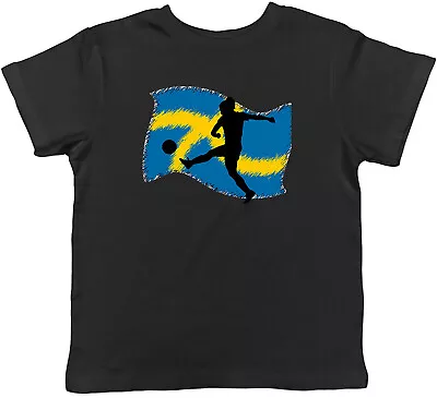 Buy Sweden Flag Womens Football Childrens Kids T-Shirt Boys Girls • 5.99£