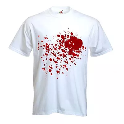 Buy BLOOD SPLATTER MEN'S FANCY DRESS T-SHIRT - Vampire Zombies Dexter Vampires • 12.95£