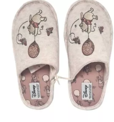 Buy Warm And Whimsical Disney Winnie The Pooh Ladies Indoor Slip-On Mules Soft • 12.99£