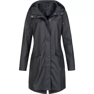 Buy Ladies Warm Waterproof Raincoat  Outdoor  Plus Size Coat Wind Rain Forest Jacket • 13.99£