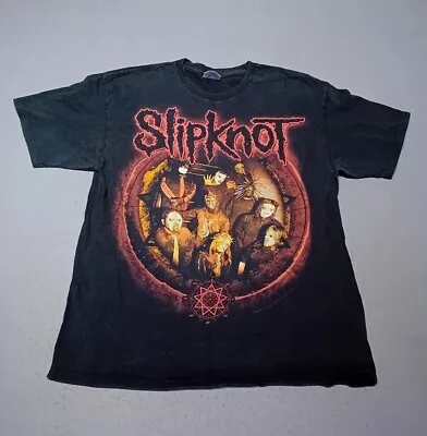 Buy Vintage Slipknot T-Shirt Hanes Heavyweight Black Size L Metal Merch • 39.59£