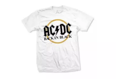 Buy AC/DC - Back In Black White Official Men's Short Sleeve T-Shirt • 13.99£
