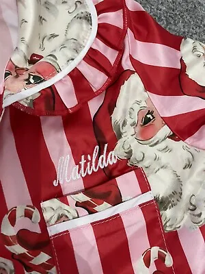 Buy The Sleep Over Club Santa Candy Stripe Pyjamas Matilda Age 3-4 • 20£