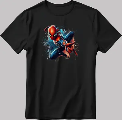 Buy Spiderman Marvel Avengers Short Sleeve White-Black Men's / Women's N510 • 11£