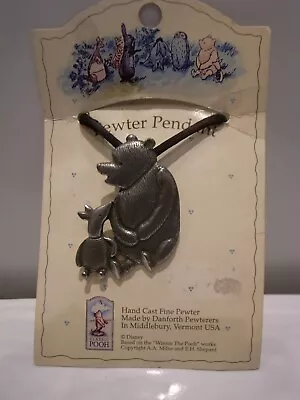 Buy Danforth Pewter Winnie The Pooh And Piglet Necklace (NOS) • 12.95£