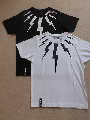 Buy Pistol Boutique Barrett Style Lightning Bolt T Shirts - Black Or White In Size M • 21£