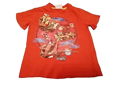 Buy MarioKart Wii Official Nintendo Orange T-Shirt Age 4-5 Years Bowser Donkey Kong  • 6.95£