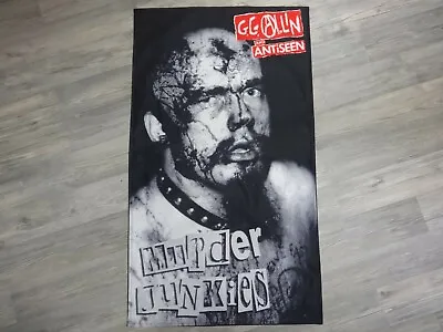 Buy GG Allin Flag Flagge Poster Anal Cunt Meat Shits 666 Punk Grindcore Anal Cunt 66 • 25.69£