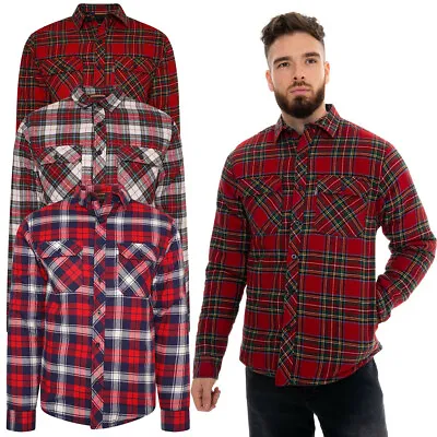 Buy Mens Quilted Shirt Lined Lumberjack Fleece Flannel Padded Worm Heavy Work Top • 12.96£
