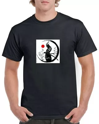 Buy Mens Black T Shirts Xl Japan Art Print.samurai Art Print.party Festival T Shirt • 12.99£