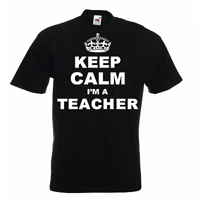 Buy Keep Calm I Am Teacher Tshirt  Black Colour Small Size  • 6.99£