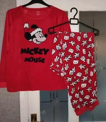 Buy Mickey Mouse Fluffy Pyjamas Size 12-14 • 3£