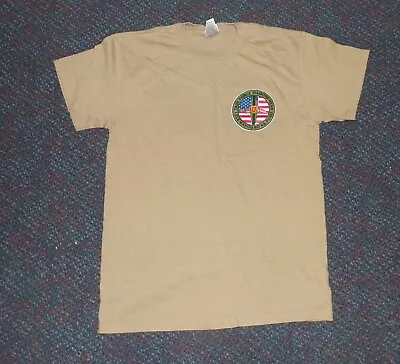 Buy US Army 25th Infantry Division Task Force Diamond Head Tan T-shirt Size MED • 14.16£