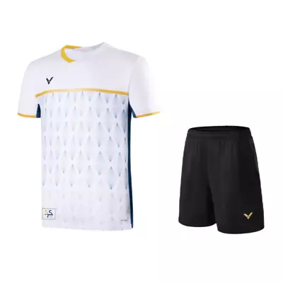 Buy 1+1 HOT Victor Tennis Sportswear Men‘s Clothes Badminton Tops T Shirts +shorts • 23.99£