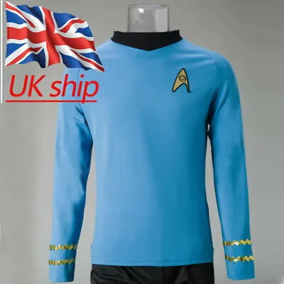 Buy For Spock Blue Shirts Uniform TOS The Original Series Starfleet Cosplay Costume • 29£