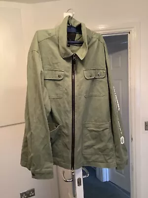 Buy River Island Army Green Denim Jacket Xl, Great Jacket Vgc • 9.99£