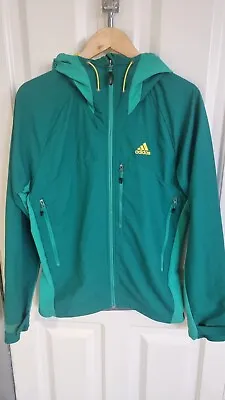 Buy Adidas Running Jacket Green Size Large Vgc Hooded  • 22£