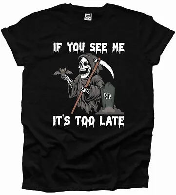 Buy Grim Reaper Skull Horror Halloween Movie Men's T Shirt Woman Skeleton Death UK • 9.99£