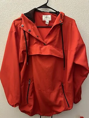 Buy Red Pullover Hooded Forever 21 Windbreaker Small • 17.01£