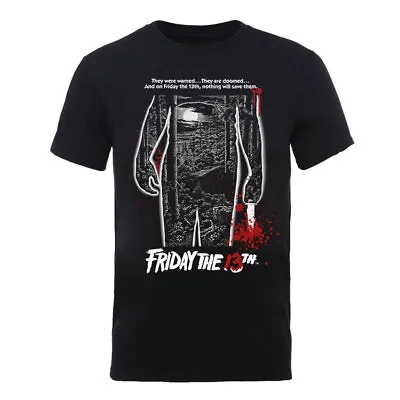 Buy Friday The 13th T-Shirt Blood Poster Horror Movie Official New Black • 13.95£