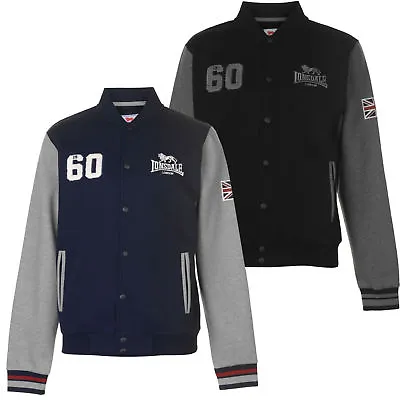 Buy Lonsdale London Men's College Jacket Bomber Varsity Fleece Lined Coat M,L,XL,2XL • 19.99£