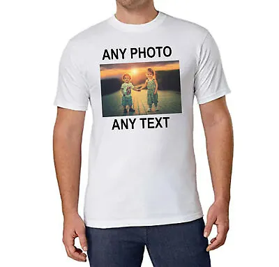 Buy Design Personalised Your Text Photo Picture Unisex Women's Men's Kid's T-Shirt • 6.89£