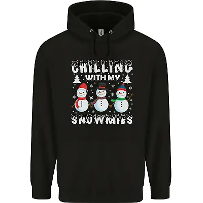 Buy Christmas Chilling With My Snowmies Funny Mens 80% Cotton Hoodie • 19.99£