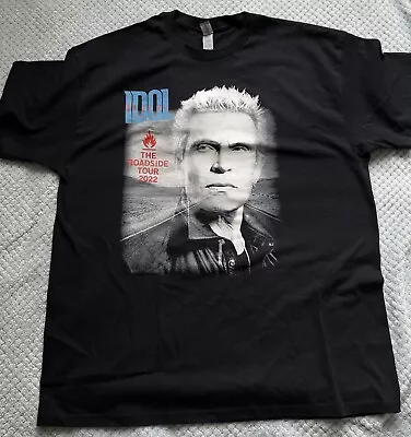 Buy Billy Idol The Roadside Tour 2022 T-Shirt Size XL 46  Chest • 15£