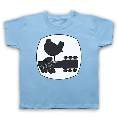 Buy Woodstock Rock Festival Black & White Logo Retro Music Kids Childs T-shirt • 15.99£