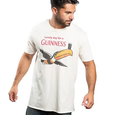 Buy Official Guinness Mens Lovely Day T-shirt Natural S - XXL • 13.99£