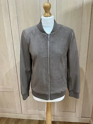 Buy Ruth Langsford Faux Suede Bomber Jacket - Cappucino - Size 12- BNWT • 45£