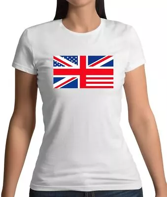 Buy Union Jack US Flag - Womens T-Shirt - USA UK United Kingdom America Flags • 13.95£