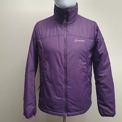 Buy Berghaus Quilted Windbreaker Jacket Womens UK12 Zip In Liner Lightweight Purple • 13.99£