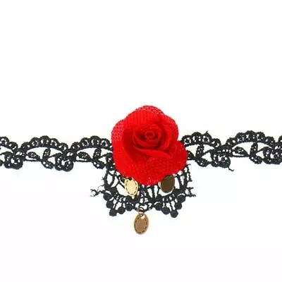 Buy Gothic Lace & Rose Choker Necklace Boho Fashion Jewellery Bohemian Beach • 4.45£