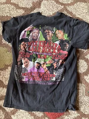 Buy Wiz Khalifa Under The Influence Trinidad B.O.B A$AP Rocky Tour Rap T Shirt  • 46.08£