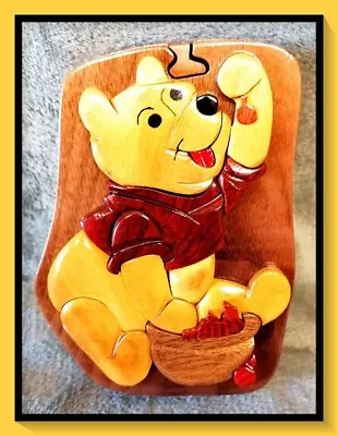 Buy Winnie The Pooh Wooden Jewellery Or Trinket Puzzle Box - VGC - Free P&P • 13.95£
