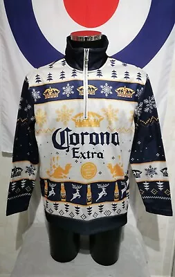 Buy Unisex Corona Extra Beer 1/4 Zip Christmas Sweater Size Small (CJ44) • 39.99£