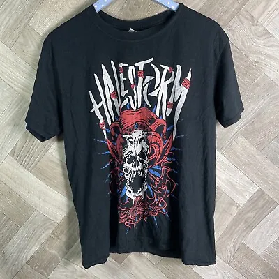 Buy Retro Halestorm 2013 Fall Tour Band Tee T Shirt Top Black Large Horned Skull • 34.99£