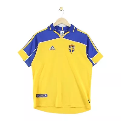 Buy Sweden 2000/02 Football Jersey Home Yellow #00 Youth Boys Size XL • 24.99£