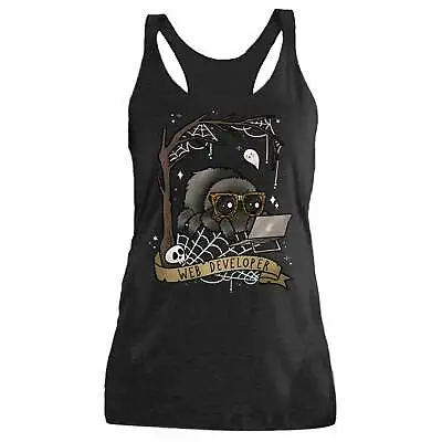 Buy Web Developer Tank Top Jumping Spider Halloween Spooky Cute Goth Clothing • 31.66£