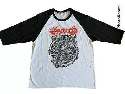 Buy New Aborted Sz XL Jersey Style T-shirt UNWORN Black White Death Metal European • 27.40£