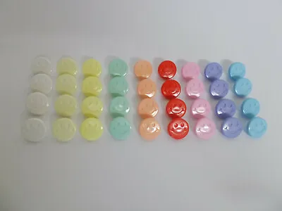 Buy 6 X Happy Face Buttons Round Plastic Shank Buttons 15mm Smiling Face Buttons • 1£