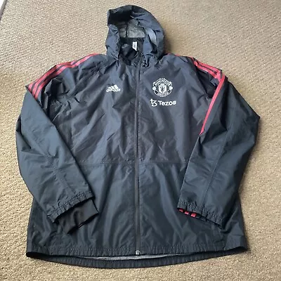 Buy Manchester United Adidas Football Rain Jacket Large  • 19.99£