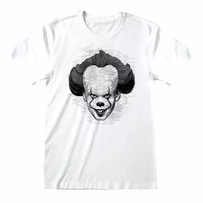 Buy Men's IT Chapter 2 Pennywise Face White T-Shirt - Horror Clown Tee • 7.95£