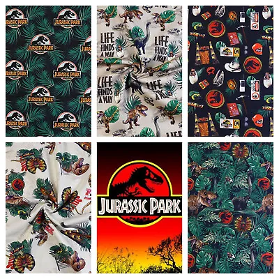 Buy Jurassic Park Dinosaurs Fabric Childrens Craft Quilting Fabric Material • 12.99£