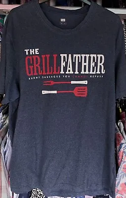 Buy The Grill Father Large T Shirt By F & F  Burnt Sausages You Cannot Refuse   • 12.74£