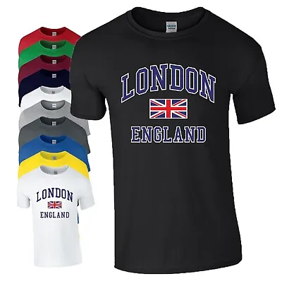 Buy  I Love London England T Shirt Union Jack UK Flag Novelty Birthday Gift Men Top • 7.99£